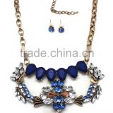 Wholesale Indian Bridal Jewelry Set , 2015 Flower Necklace African Beads Jewelry Set necklace and earrings jewelry