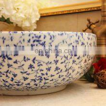 Jingdezhen Blue and White Porcelain Bathroom Vessel Sink thumbnail-3