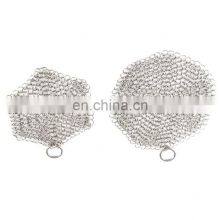 High Quality Stainless Steel Ring Screen Mesh Chainmail Scrubber for Pot Cleaner thumbnail-4