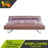 Hotel Practical Metal Frame Sofa Bed Traditional Sofa Bed Faux Leather thumbnail-1