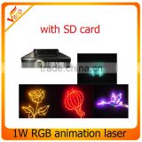 1w laser with SD card,led stage laser light,projector led laser show light