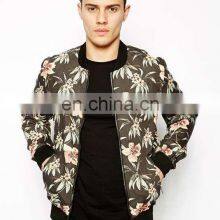 Custom Fashion Floral Print Bomber Jacket Bomber Jacket for Men Women thumbnail-4