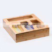 Compatible Plastic Baggie Food Home Storage Boxes Containers Ziplock Bags Bamboo Organizer And Dispenser Ffor Kitchen Drawer thumbnail-1