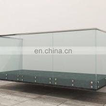 2021 Hot Selling Terrace Design Frameless Tempered Glass Railing