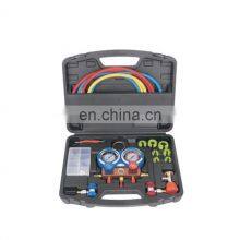 HVAC A/C Refrigeration Kit AC Manifold Gauge Set Brass R134A Auto Service Kit thumbnail-1