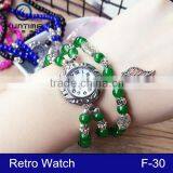 Wholesale Vintage Ladies Watch Pendant Retro Colorful Relojes for Women thumbnail-4