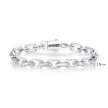 18K Plated Cuban Bracelet 5A Grade Zircon Simple Luxury Jewelry For Girlfriends Lovers Christmas Valentine Birthday Gift thumbnail-4