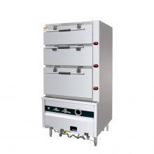 Commercial Grade Seafood Steamer - 3 Doors Jinyudian Style 1100*900*1900mm DN20 Inlet thumbnail-1