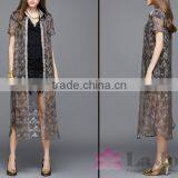 2016 Summer Fashion Ladies Flower Printed Chiffon Grace Short Sleeves T-shirt 140 thumbnail-2