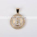 European Style Gold or Silver Coin Jesus Face Pendant for Hip Hop Men thumbnail-2