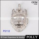 China Jewelry Manufacturer Suply Lion Heand Pendant Animal Jewelry thumbnail-2