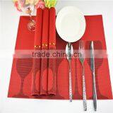 Wineglass European Style Kitchen Placemats Washed Easy Clean Breakfast Lunch Dinner Cup Print Place Mat/ Table Mat Mateial PVC thumbnail-1