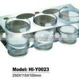 Bathroom Triple Tumble Holder With Glass Cup thumbnail-1