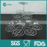 Metal Cupcake Dessert Stand With 3 Tiers - Great for Halloween - Thanksgiving - Christmas - 4th of July-Valentines Day thumbnail-3