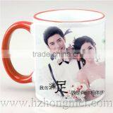 DIY 2015 Sublimation Mug,great A White Mug and Edge Color Mug for Heat Transfer ,inside Color Mug,beside Color Mug,ceramic Mug thumbnail-2