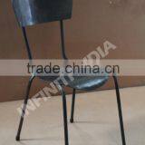 Industrial Vintage Furniture/ Industrial Metal Chair/ French Industrial Cafe Chair thumbnail-1