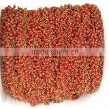 5 Feet Carnelian Hydro 24k Gold Plated Delicate Handmade Dangling Beaded Chain 2mm-2.5mm thumbnail-1