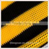 Black Yarn Quadrangle Stripe Mesh Fabric thumbnail-2
