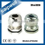 SAIPWELL PGL42 2014 Hottest PGL Type Waterproof Metal Cable Gland Made of Brass Plating Nickel