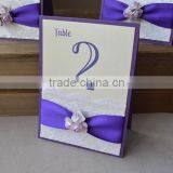 Purple and Lavender Lace Wedding Table Card thumbnail-3