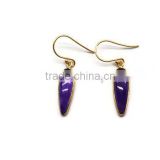 925 Sterling Silver 2 micron gold plated daily wear amethyst gemstone earring
