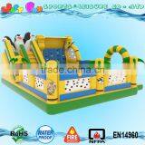 Madagascar Trampoline, Penguin Inflatable Fun City Slides n Rock Climbing Complex Games