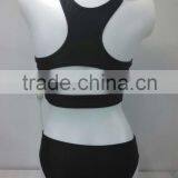 2016 Summer New Black Sexy Plus Size Swimwear Cross Halter Top High Neck Bikini Set Women Swimwear Bikini thumbnail-3