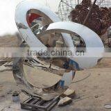 Outdoor Roadside Large Red Abstract Stainless Steel Sculpture thumbnail-5