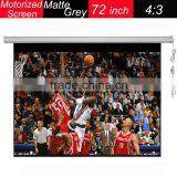 Shenzhen Factory Electric Matte Grey 4:3 72 Inch Wall & Ceiling Mounted Outdoor Projector Screen