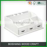 Top Grade 3 Drawers Pretty Quality Wood Cosmetics Holder thumbnail-3