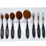 Professional Oval Tooth Shape 10 Pcs Makeup Brush Set Private Logo Welcome thumbnail-3