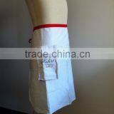 Embroidered White Adults Cooking/Bar Apron, Made of 100% Cotton thumbnail-2