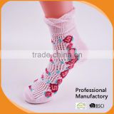 Hot sales lady jacquard Rumi Socks with pointelle pattern
