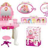 Dresser Set Beauty Set Vanity Play Set Magic Mirror With Light and Music and Induction thumbnail-1
