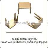 brass four-pin parts for metal zipper zipper garment accessories