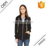 Guangdong Clothing Manufacturer Women Blank Zip up High Quality Wholesale Hoodies thumbnail-2