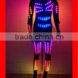Full Color Led Costume Robot,custom Led Light Zippered Jumpsuit,recharagble Lights Led Dance Costumes thumbnail-2
