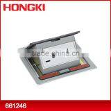 UK Style Stainless Steel Pop up Floor Mounted Waterproof Electrical Floor Socket Box thumbnail-4