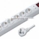 European 6 Outlets Power Strip With Switch