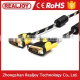 New 1.5m wholesale 1.26 price gold plated copper clad steel male to male 14+1 dvi to Dvi cable