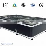 refrigerator and freezer of Plug-in island cabinet for frozen food promotion