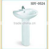 wholesale in alibaba bathroom 24 inch pedestal sink ceramic pedestal vessel sink