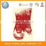 Logo Printed 100% Cotton Oven Mitt, Heat Resistant and Ergonomic Kitchen Cooking Mitt Glove thumbnail-1