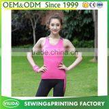 Wholesale Women's 95% Cotton 5% Spandex Vest Woman Athletic Quick Dry Slim Fit Fitness Tank Tops thumbnail-3