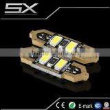 hot sale high brightness best quality lamp auto festoon 41mm C5w 2SMD 5730 canbus error free led car interior light bulb