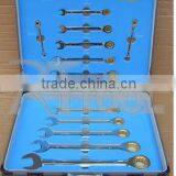 13pcs High Quality Swiss Kraft Tool Set, Ratchet Combination Wrench Tool Set in Aluminum Case