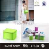 Fashion Pack Cooler with Fashion Bento Lunch Box and Airtight Cups