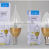 2016 Cheap Price! China E14 3W Led Candle Light With Tail of CE and ROHS Approved