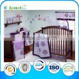 Dark Purple Floral Baby Girl Bedding Sets thumbnail-1