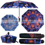 Good Quality 3 Fold Semi Auto Open Folding Umbrella thumbnail-1
